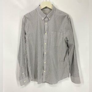 Everlane Classic Button-down Striped Shirt Cotton/Spandex SZ L